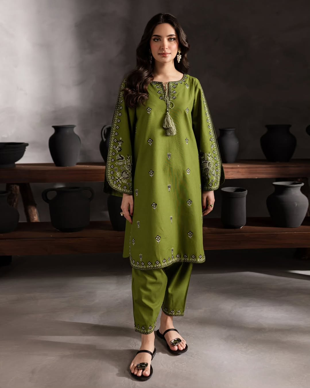 Hijab Embroidered 2-pc