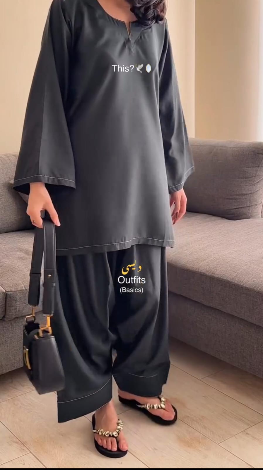 Plain Furshi Shalwar Co-ord Set