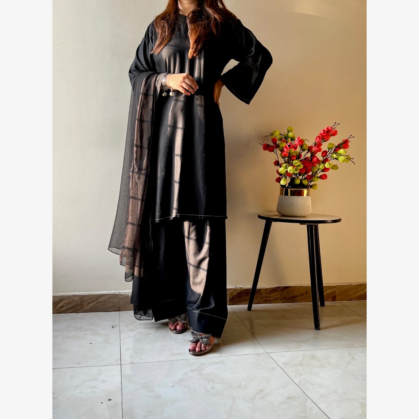 Plain Thread Furshi Shalwar 3-pc