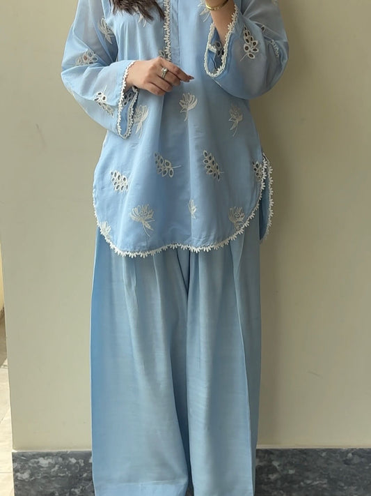 Ocean sky embroidered Co_ord