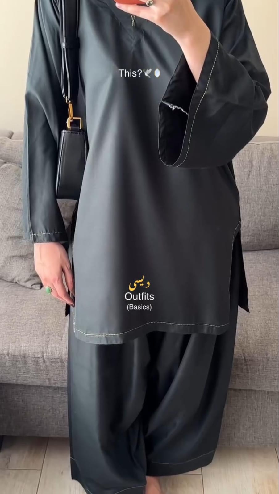 Plain Furshi Shalwar Co-ord Set