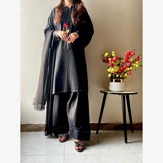 Plain Thread Furshi Shalwar 3-pc