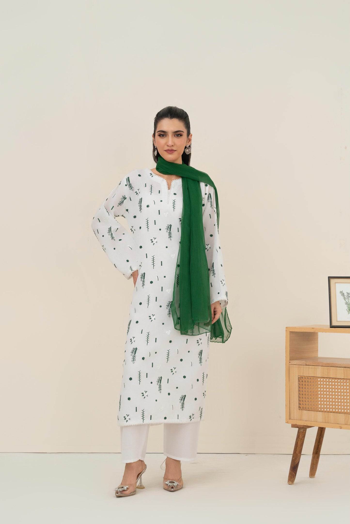 diana-green Emb 3pc