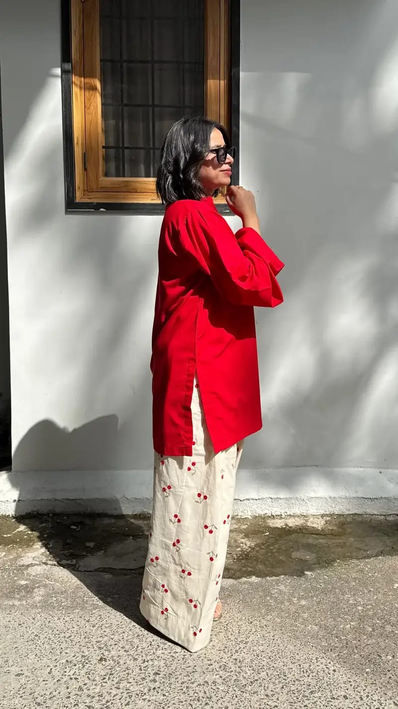 Cherry Embroidered Farshi Shalwar