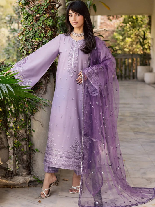 Lilac Embroidered 3pc