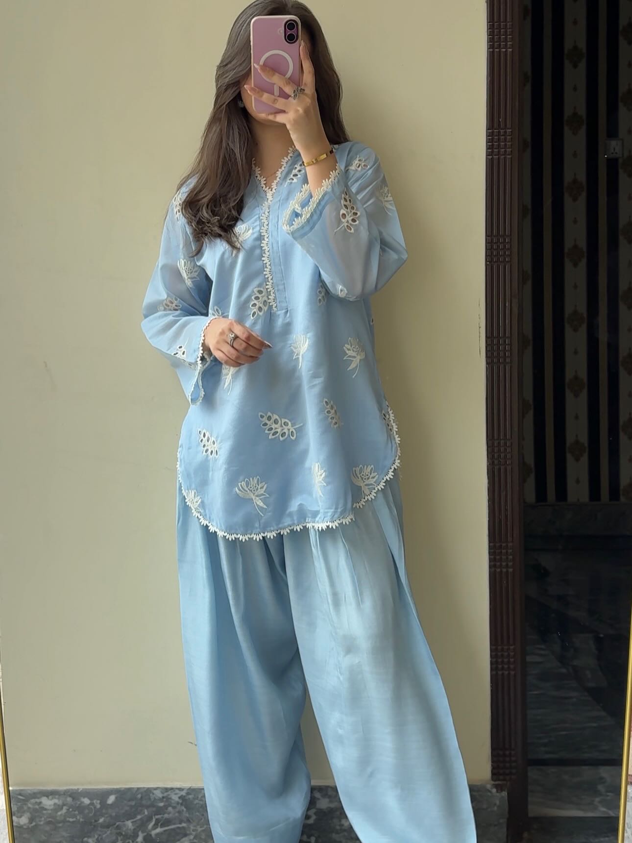 Ocean sky embroidered Co_ord