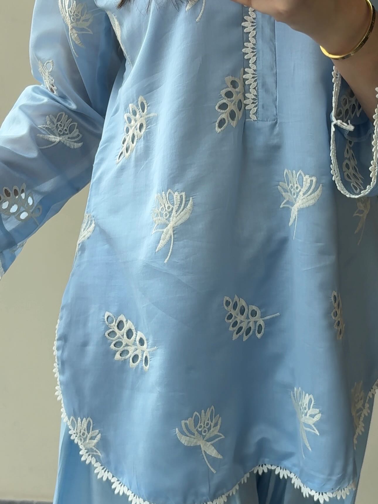 Ocean sky embroidered Co_ord