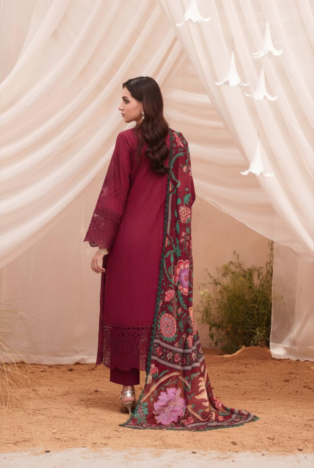 Rose-Blush Embroidered 3pc