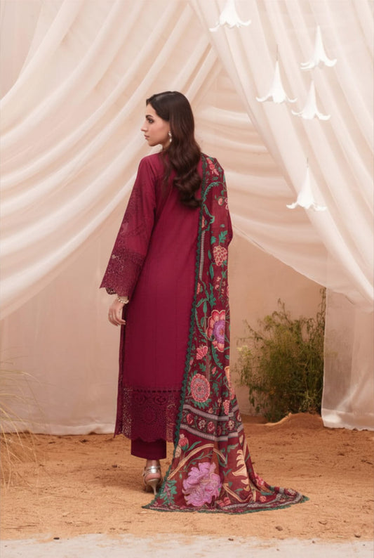 Rose-Blush Embroidered 3pc