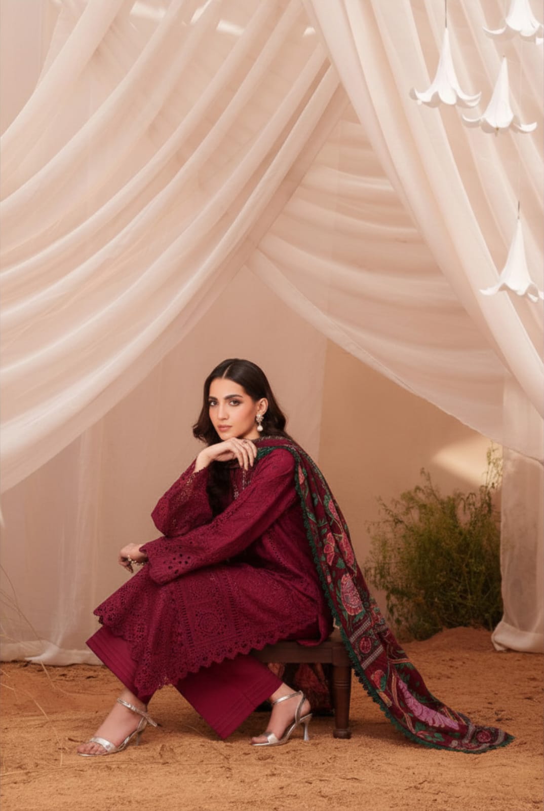 Rose-Blush Embroidered 3pc