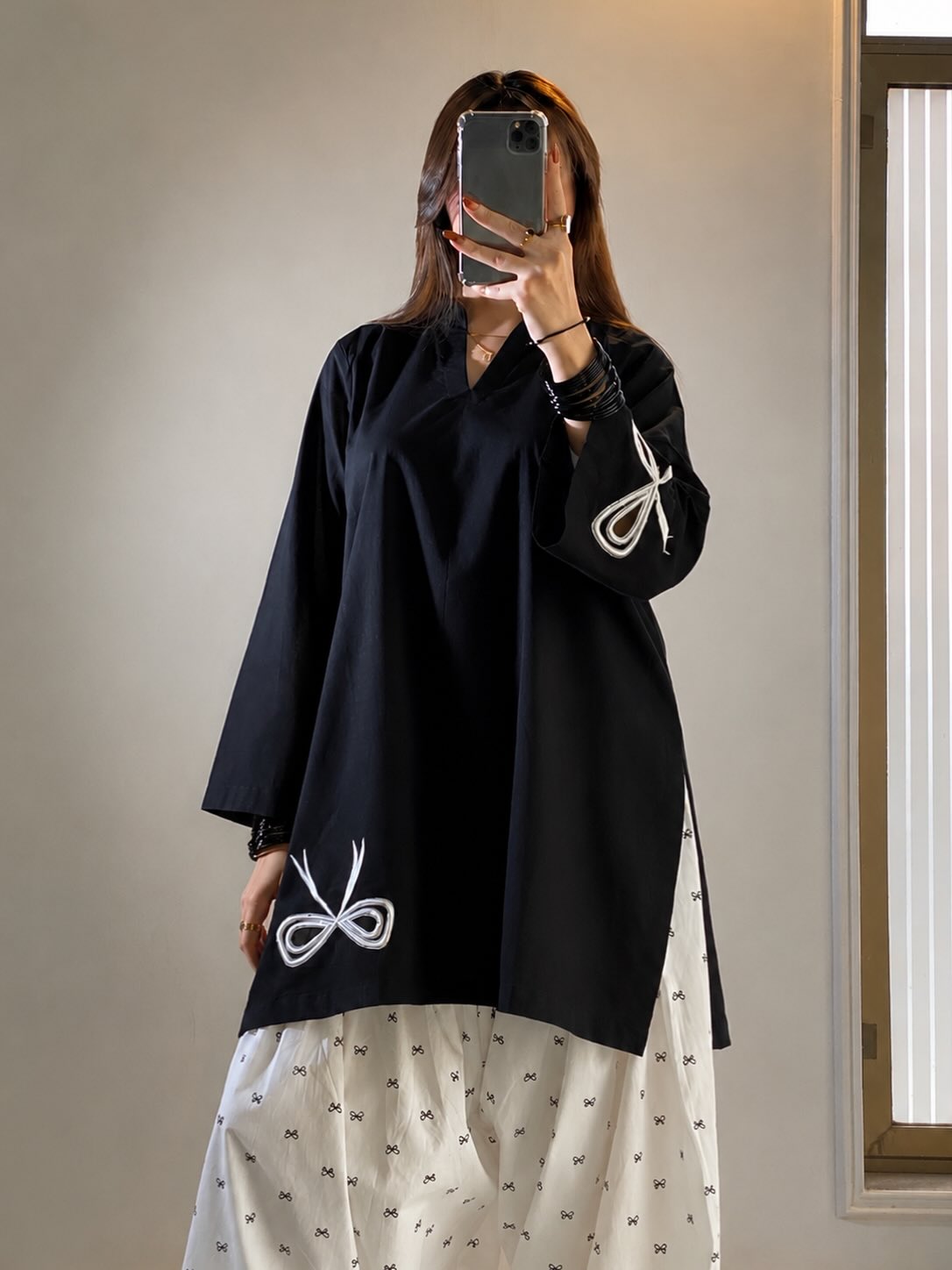Mini Bow Embroidered Co-ord