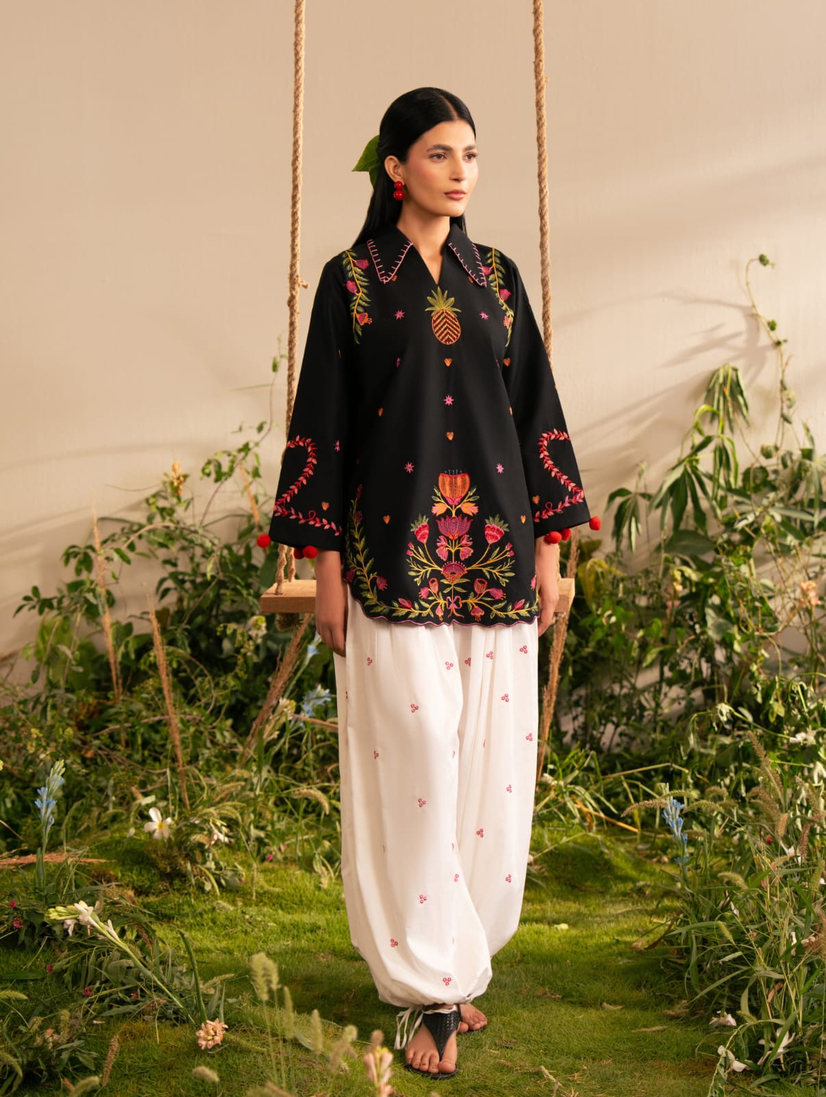 Crimson Embroidered Co-ord