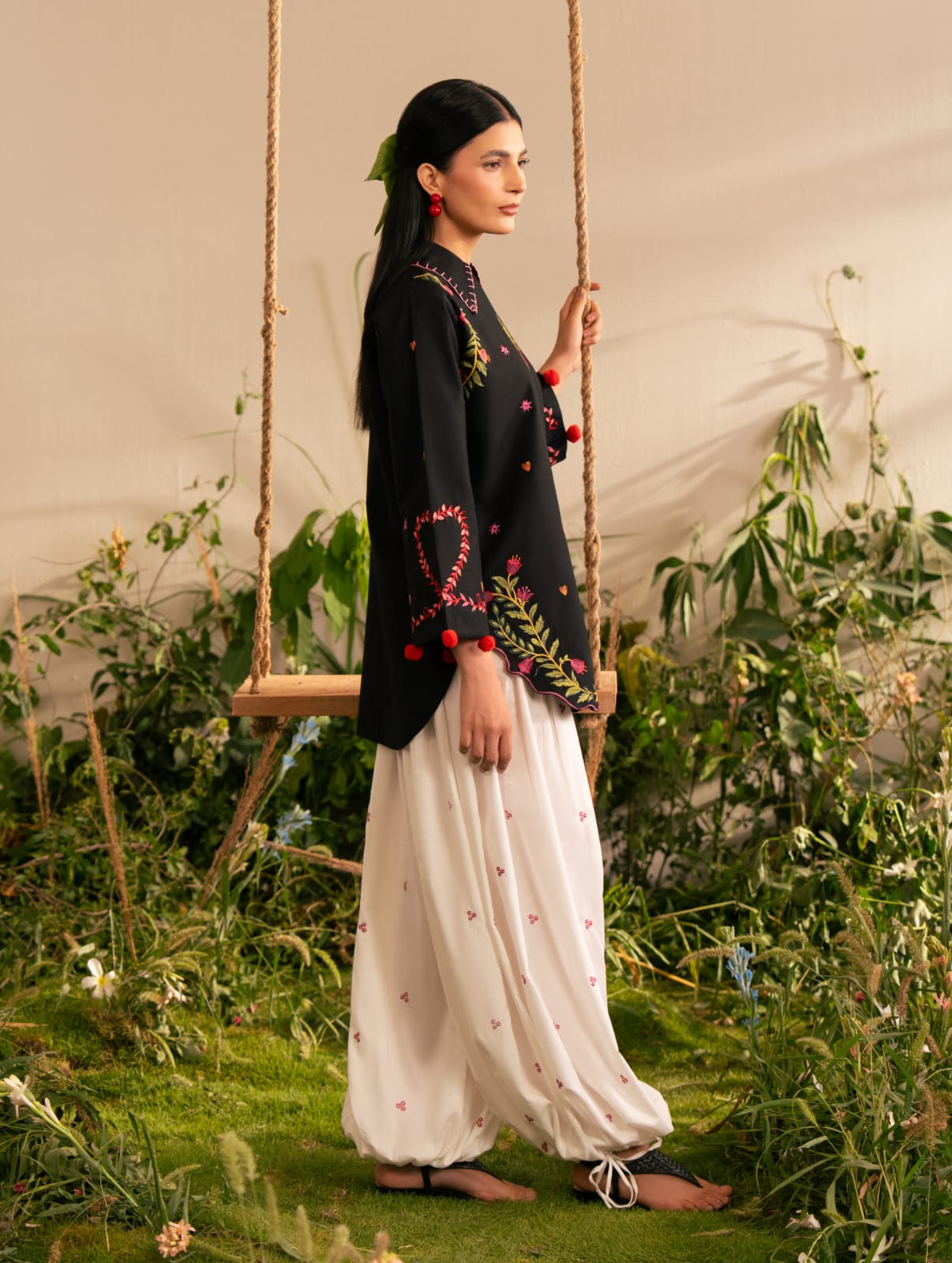 Crimson Embroidered Co-ord