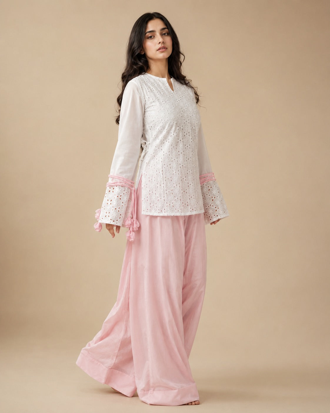 Tassel Embroidered C-ord Set