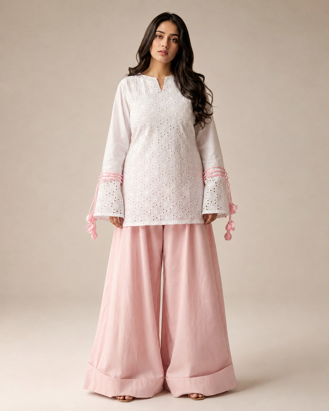 Tassel Embroidered C-ord Set