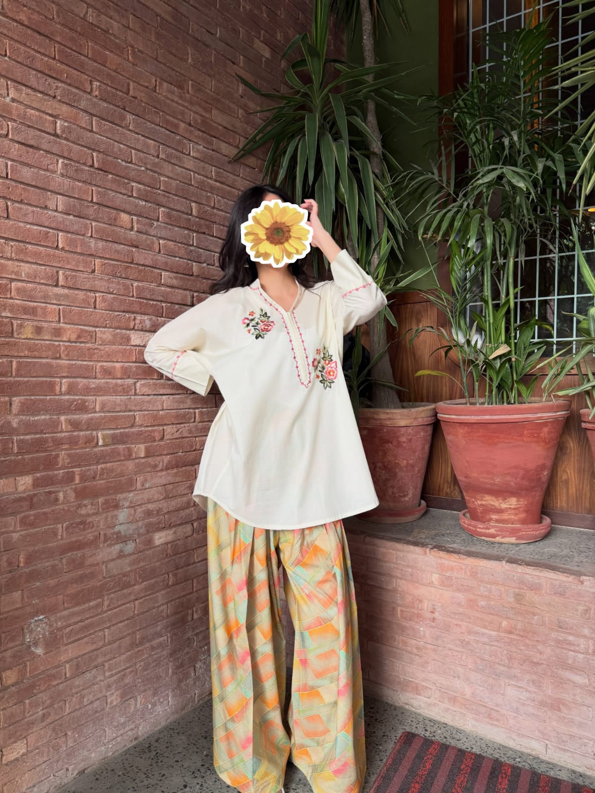 Ivory Flora Embroidered Co-ord