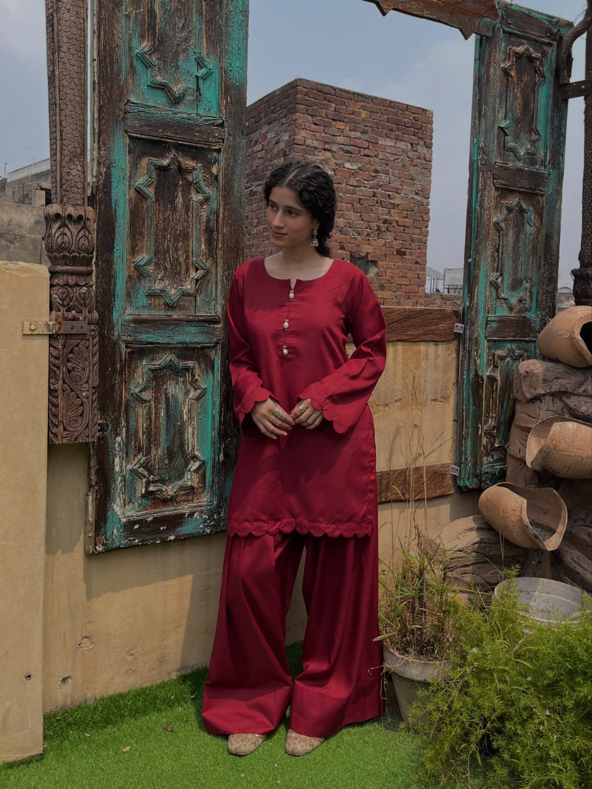Deep Maroon Co-ord Set