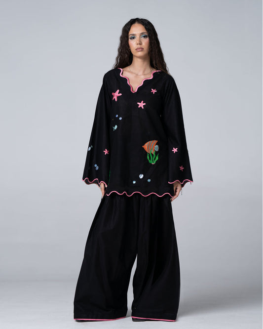 Black Sea Embroidered Co-ord