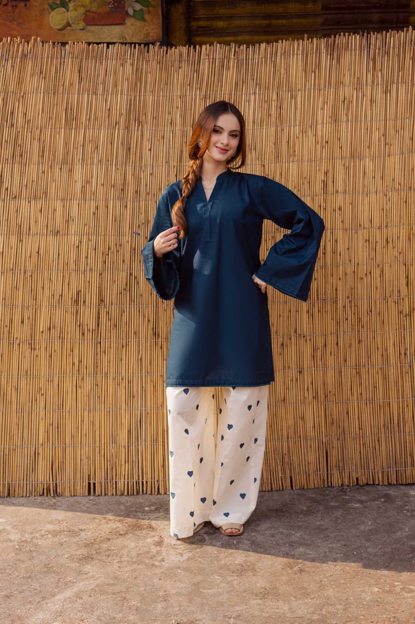 Blue Bella Emb Co-ord Set