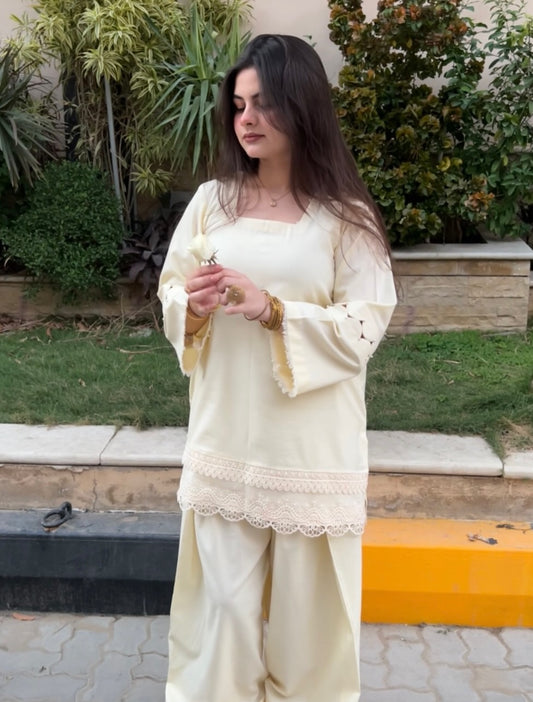 Tulip white Embroidered co-ord